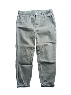 Talbots Size 10 Light Sage High Waist Jegging Crop Straight-Leg Jeans